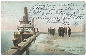 Fire Boat, 'Abram S. Hewitt', during the 1905 Terminal Fire, Hoboken, N.J. Postmarked May 9, 1908.jpg