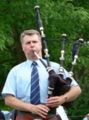 Jack Lee, pipe major of the Simon Fraser University Pipe Band