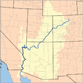 The Colorado River starts in Colorado and crosses several states in the U.S. southwest.